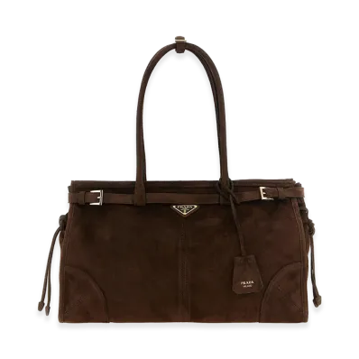PRADA Women's Bonnie Large Handbag "Brown"