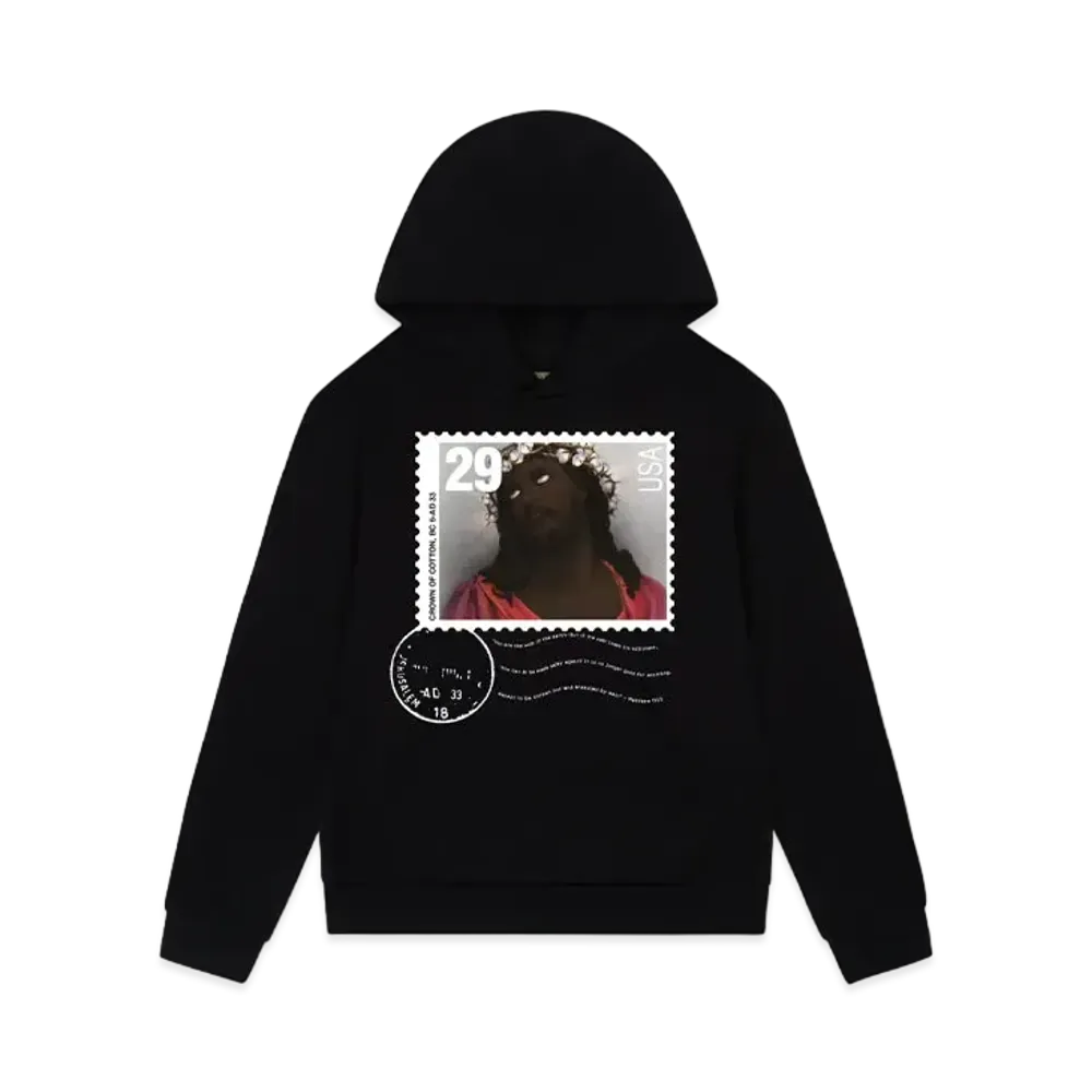 DENIM TEARS Crown of Cotton Stamp Hoodie "Black"