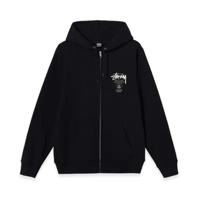 Stussy DSM World Tour Zip Hoodie 2021 "Black"