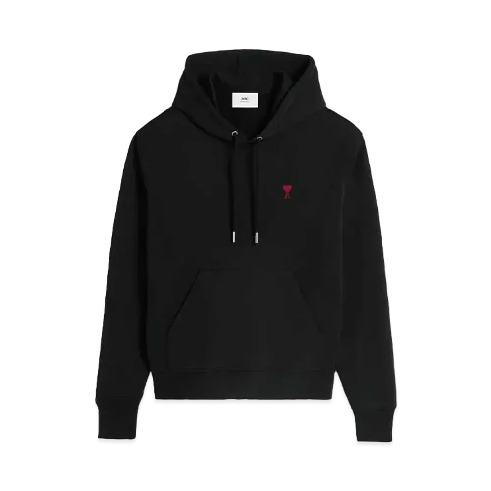 AMI PARIS Ami De Coeur Parka Loopback Organic Cotton Fleece Parka "Black"