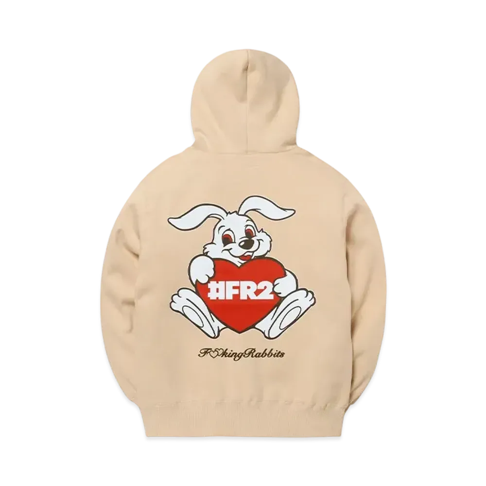 FR2 Heart Rabbit Hoodie "Sand Beige"