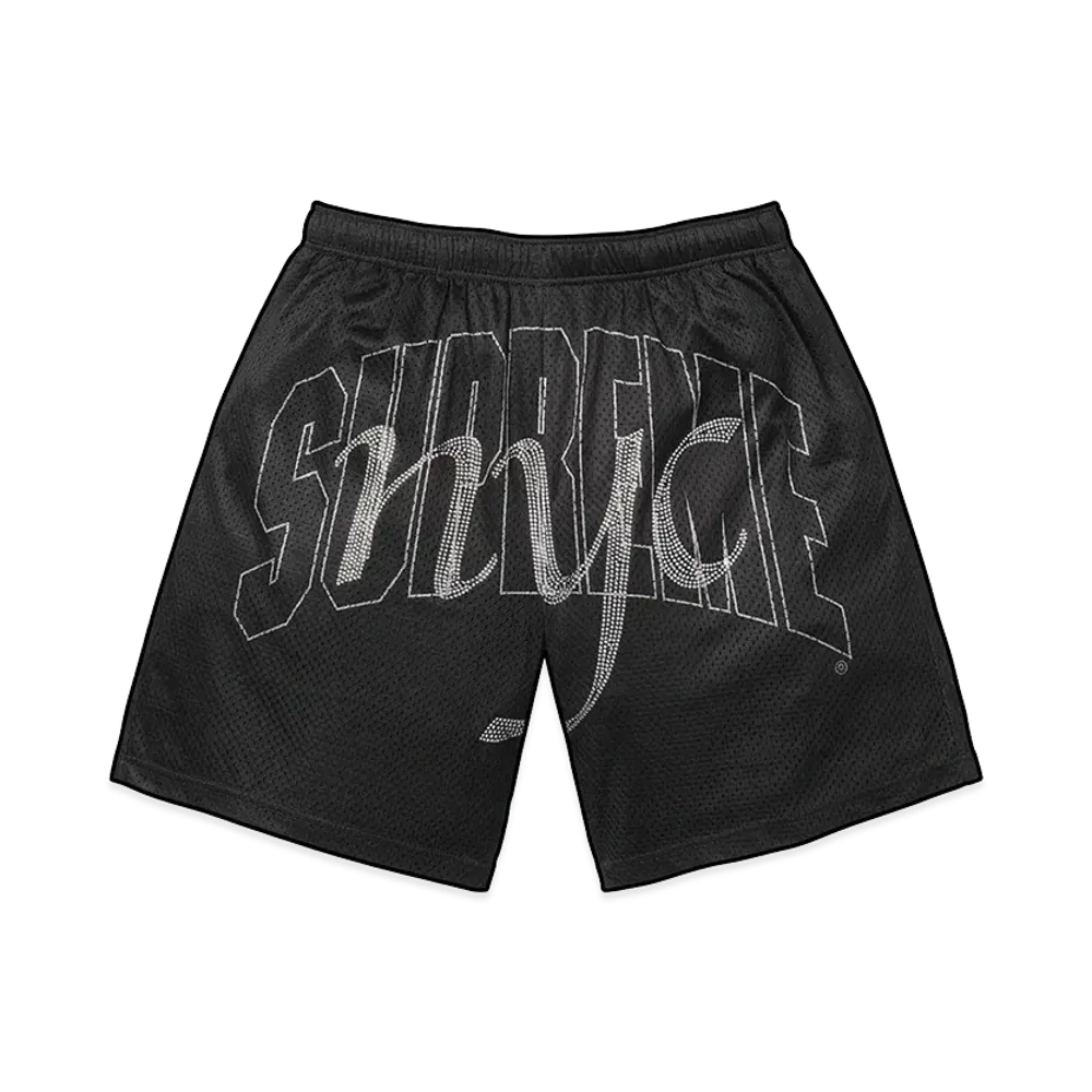 Supreme Rhinestone Mesh Short "Black"