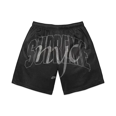 Supreme Rhinestone Mesh Short "Black"