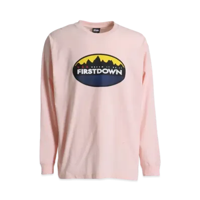 FIRST DOWN CIRCLE LOGO L/S T "Light Pink"