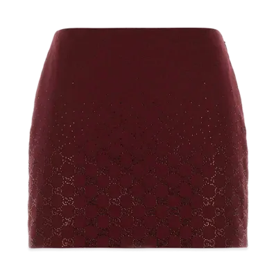 GUCCI Women's GG Fabric Mini Skirt "Red"