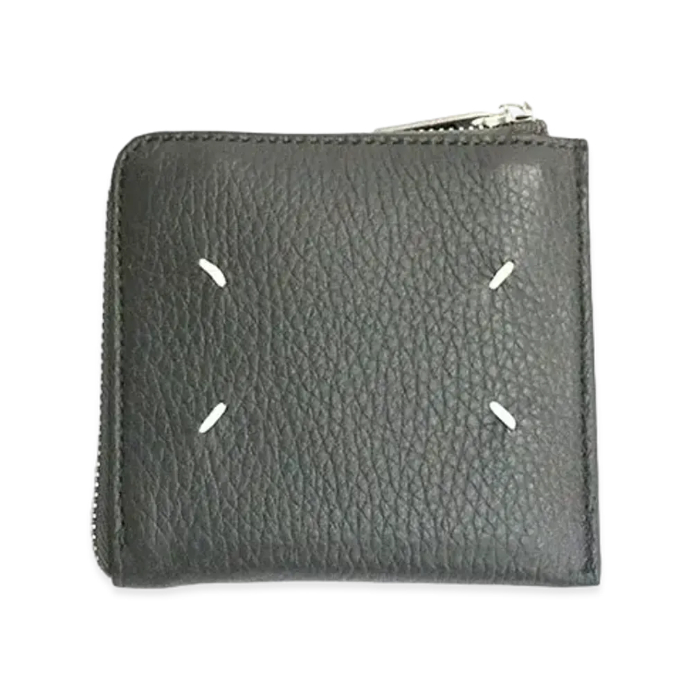 Maison Margiela Zip Leather Wallet "Gray"