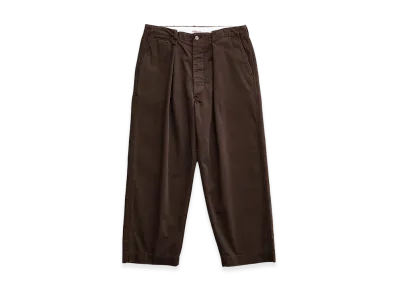 NICENESS Albarn Aged-Effect Resized Chino Trousers "Brown"