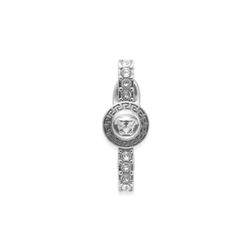 Versace Gianni Ribbon Ear Cuff "Silver"