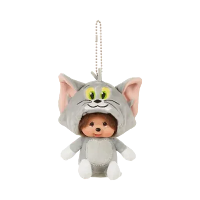 Sekiguchi -Tom and Jerry x Monchhichi- Tom Monchicchi Big Face SS Keychain