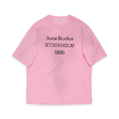Acne Studios Logo T-Shirt Relaxed Fit "Cotton Candy Pink"