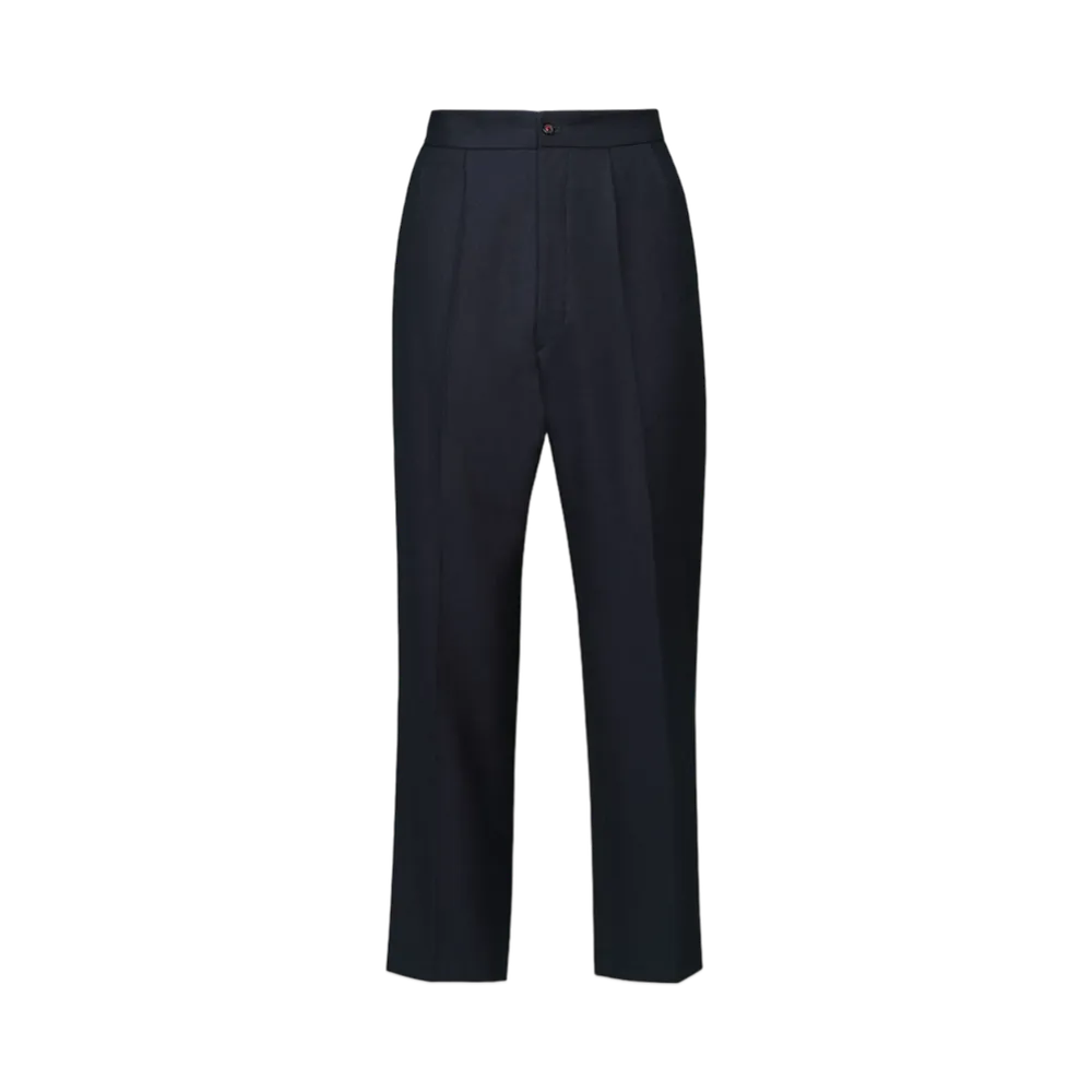 Maison Margiela Men's Wool Herringbone Trousers
 "Navy"