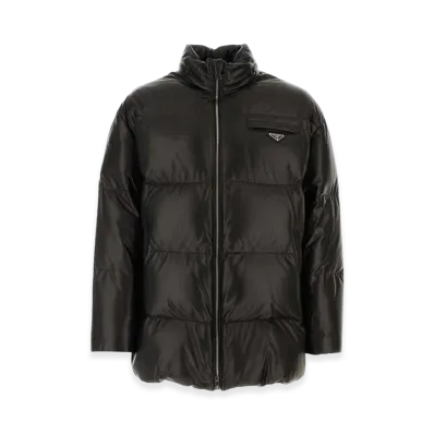 PRADA Nappa Leather Down Jacket "Black"
