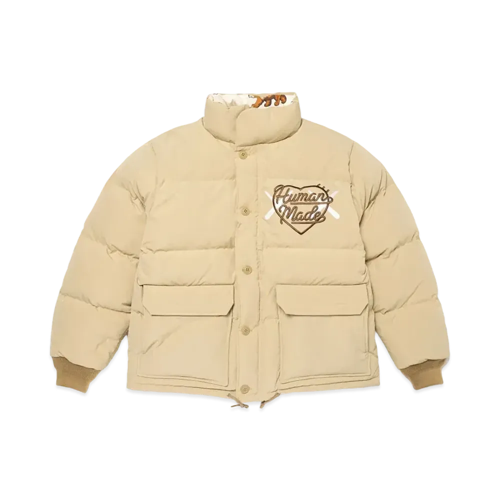 HUMAN MADE x KAWS Made Down Jacket "Beige"