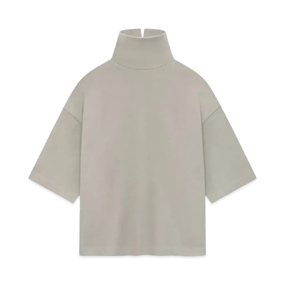 FEAR OF GOD Cotton Wool High Neck Short Sleeve Shirt "Paris Sky"