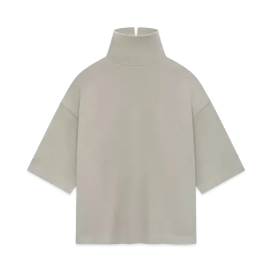 FEAR OF GOD Cotton Wool High Neck Short Sleeve Shirt "Paris Sky"