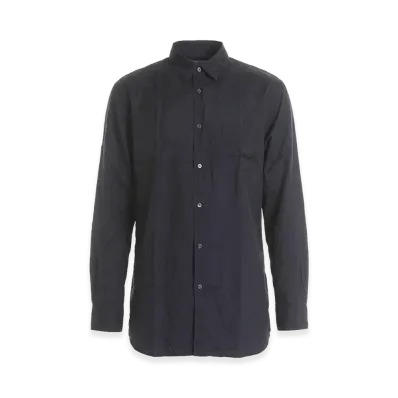 COMME des GARCONS SHIRT Wrinkled Shirt In Cupro "Black"