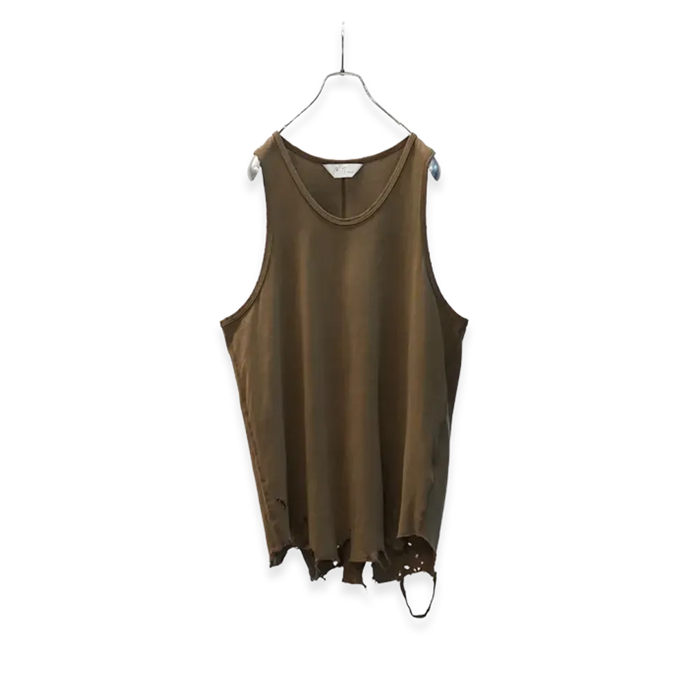 ANCELLM Damage Tank Top "Brown"