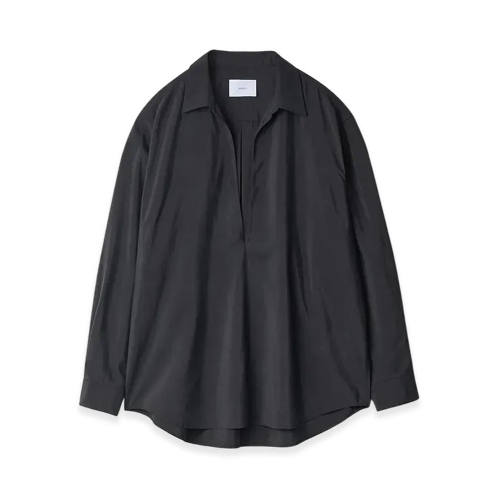 ssstein Silk/Nylon Oversized Skipper Shirt "Black"
