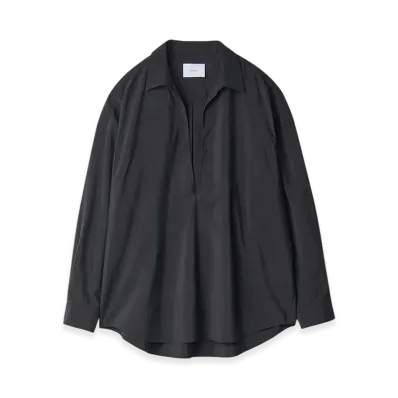 ssstein Silk/Nylon Oversized Skipper Shirt "Black"