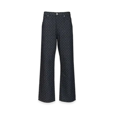DRIES VAN NOTEN Floral Wide-Leg Jeans "Blue"