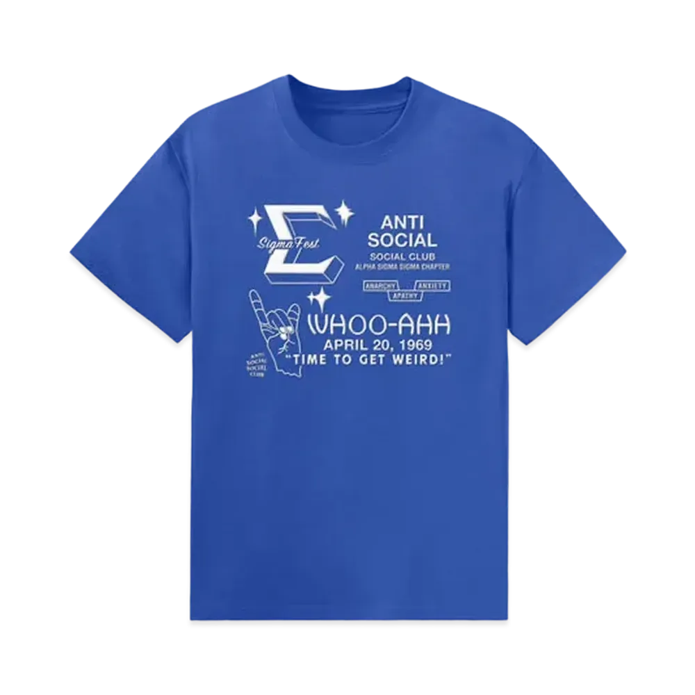 ANTI SOCIAL SOCIAL CLUB Sigma Fest Tee "Royal"