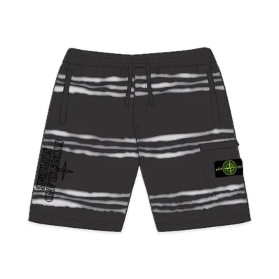 Supreme x Stone Island Warp Stripe Sweatshort "Black"
