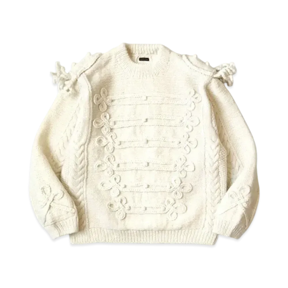 KAPITAL Wool Hand Knit Napoleon Sweater "Kinari"