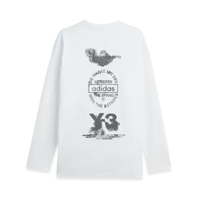 Y-3 Graphic Long Sleeve Tee "Core White"