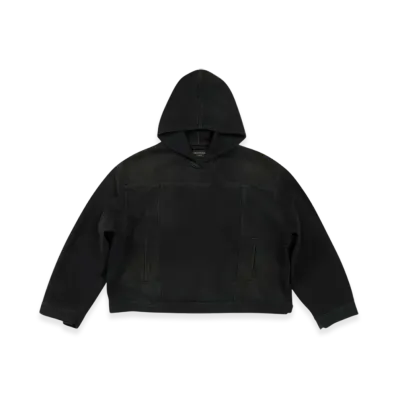 BALENCIAGA Pullover Jacket in Soft Denim "Black"