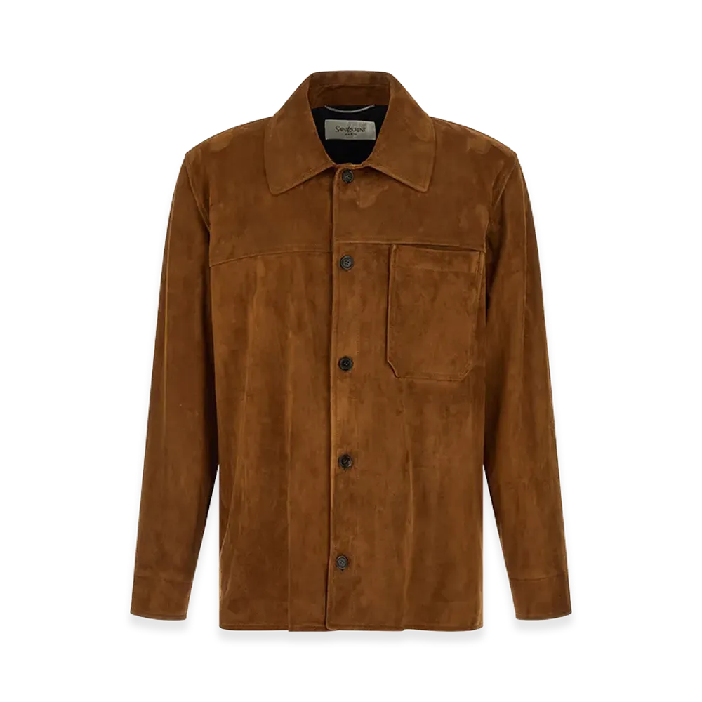 Saint Laurent Suede Overshirt "Camel"