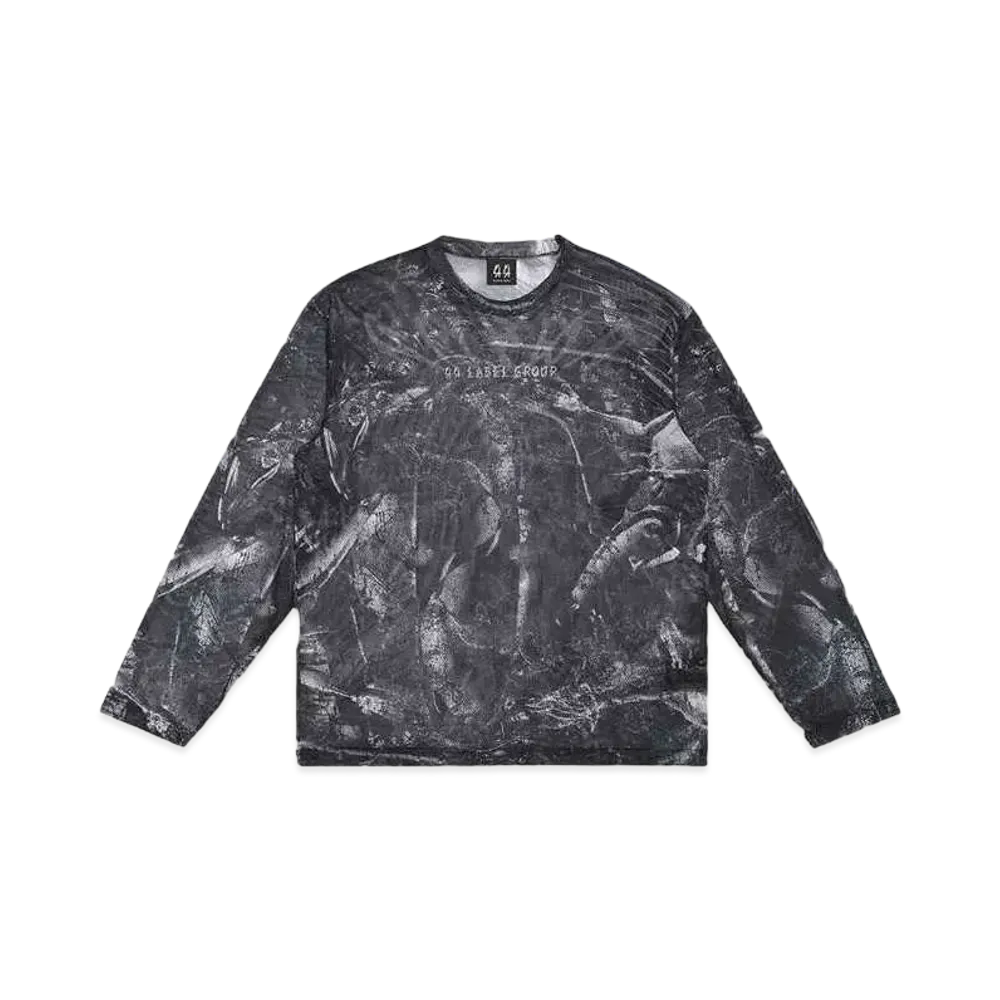 ANYMA x 44 LABEL GROUP LONG SLEEVE SS24 LIGHT MESH "BLACK"