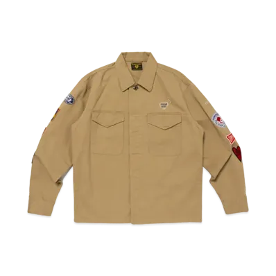 HUMAN MADE Patched Military Shirt "Beige"