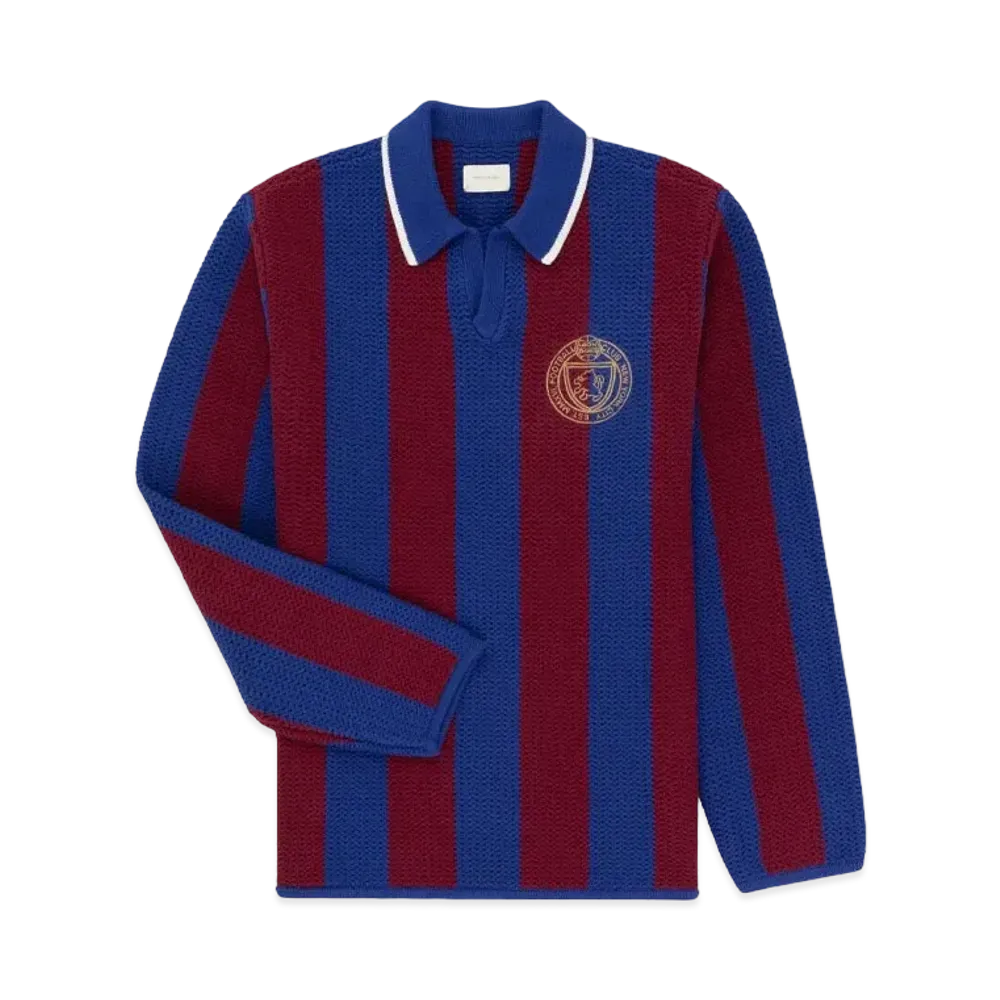 Aime Leon Dore Long-Sleeve Knit Soccer Jersey "Blue/Red"