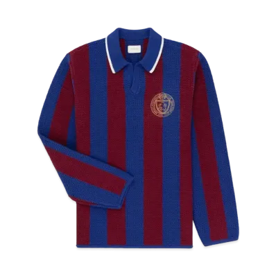 Aime Leon Dore Long-Sleeve Knit Soccer Jersey "Blue/Red"