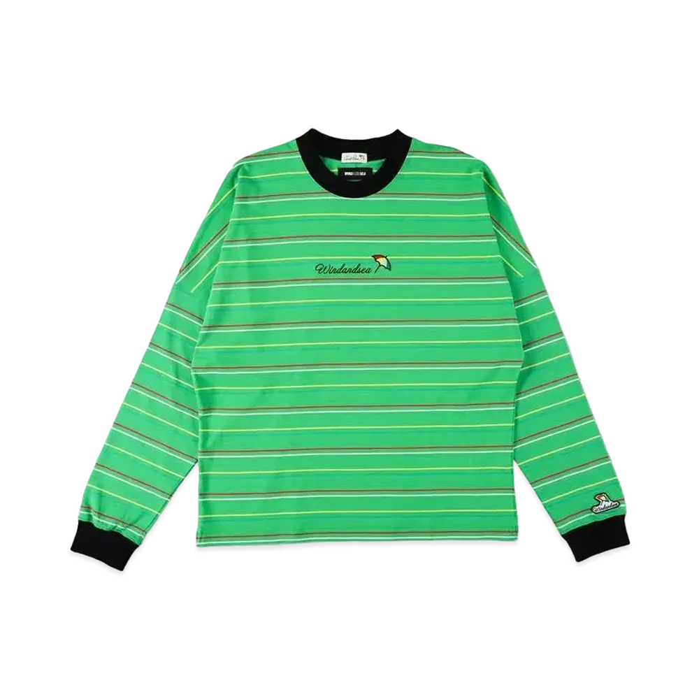 WIND AND SEA x ARNOLD PALMER L/S Multi Border Tee "Green"