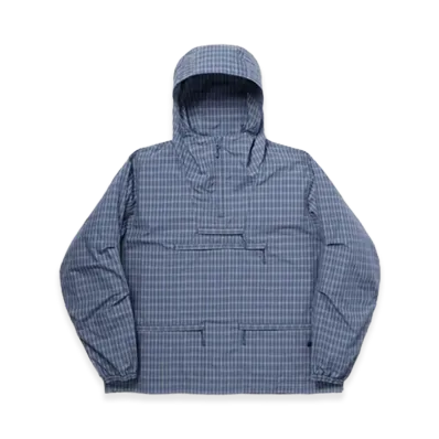 DAIWA PIER39 Tech Anorak Jacket Summer Plaid "Smoke Blue"