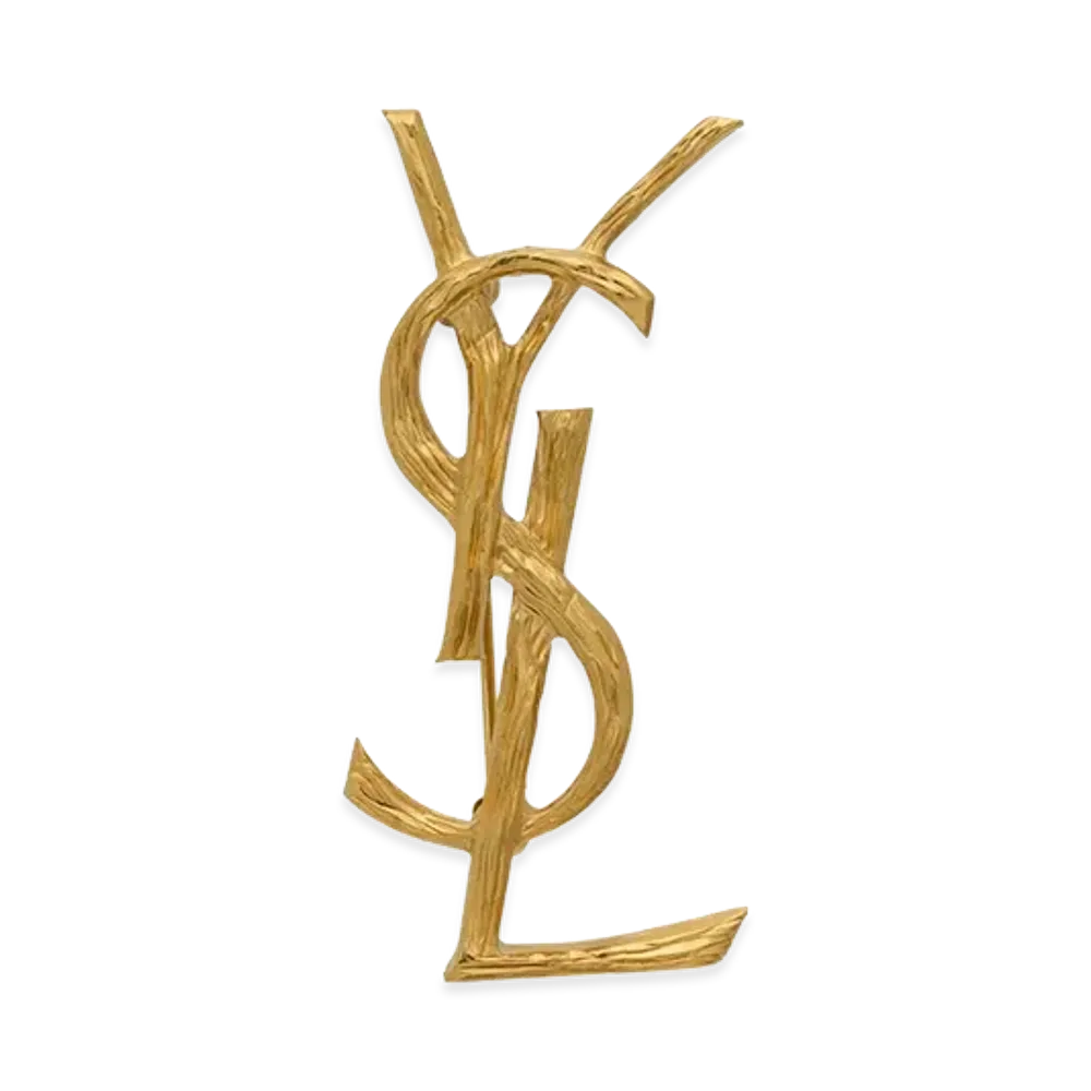 Saint Laurent cassandre Brooch "Gold"