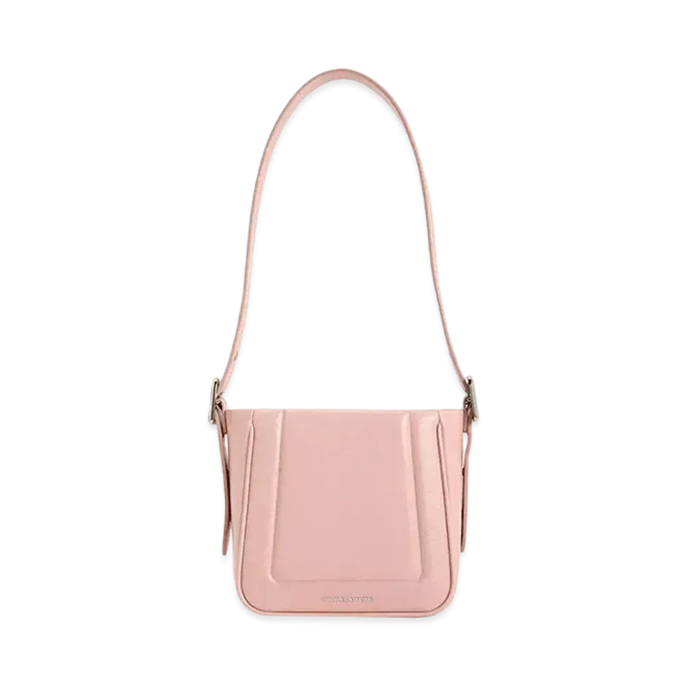 CHARLES & KEITH Petra Boxy Bucket Bag "Pink"