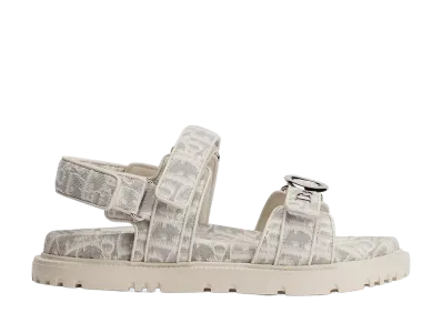 Dior Women's MyDior Sandal Dior Oblique Jacquard "White/Gray"