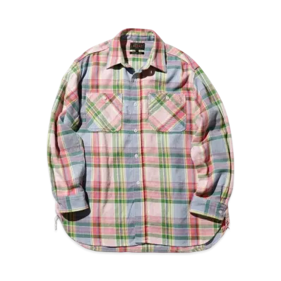 BEAMS Work Indian Heavy Flannel "White"