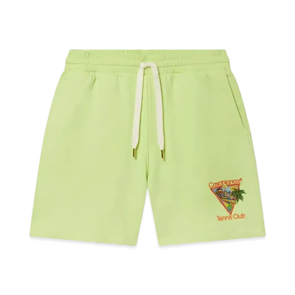 Casablanca Afro Cubism Tennis Club Sweatshorts "Green"