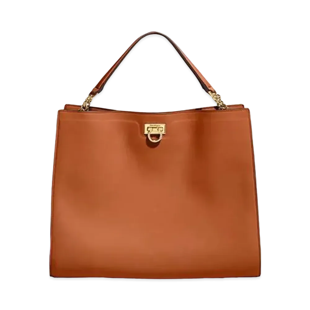 Salvatore Ferragamo Trifolio Tote Bag "Brown"