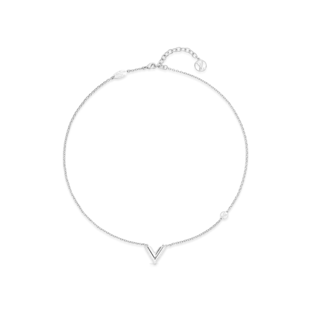 Louis Vuitton Essential V Supple Necklace "Silver"