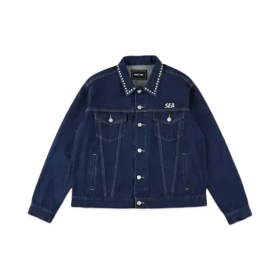 WIND AND SEA Studded Denim Jacket "Indigo"