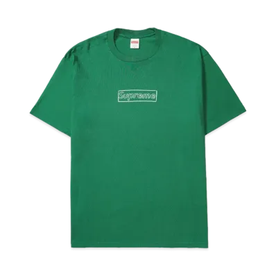 Supreme x KAWS Chalk Logo Tee "Light Pine"