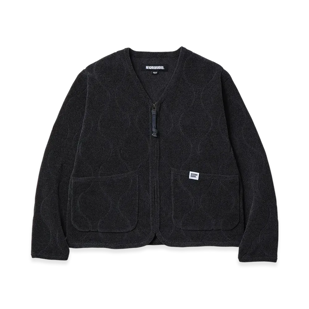 NEIGHBORHOOD Quilting Zip Cardigan "Charcoal"