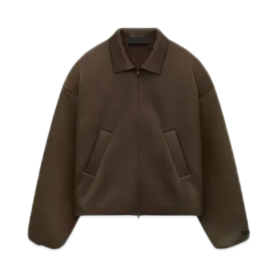 FEAR OF GOD Essentials Women's Satin Nylon Bomber Jacket "Brown"