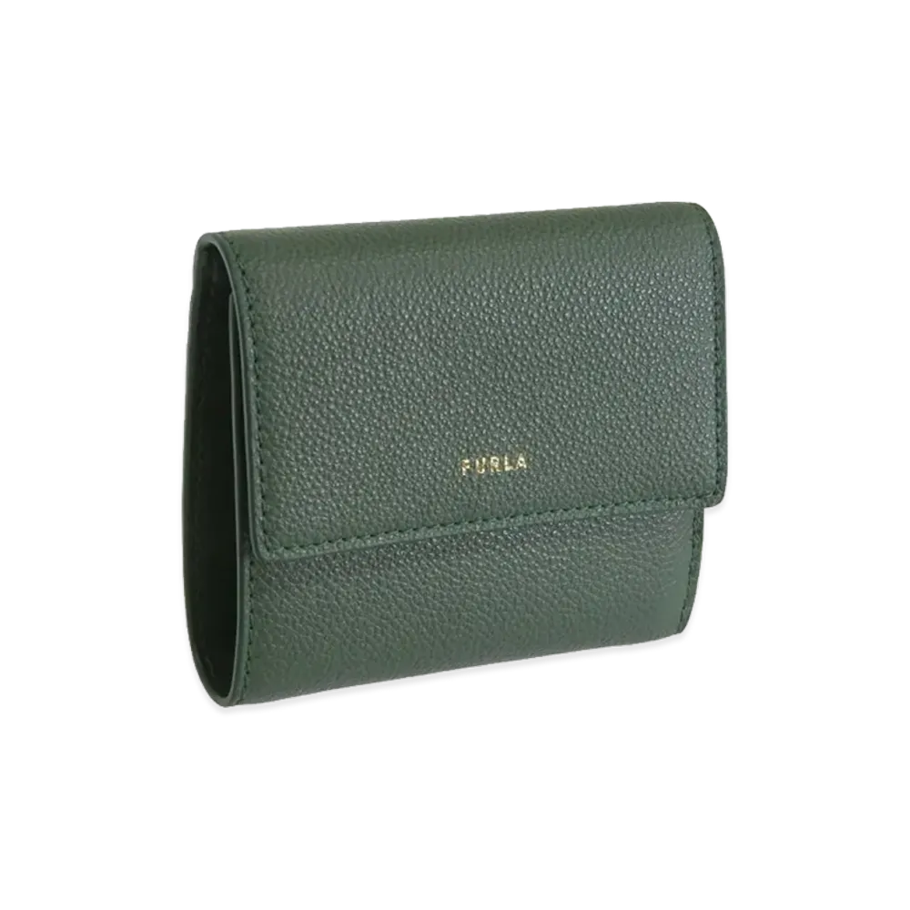 FURLA Goccia M Compact Wallet Trifold "Green"
