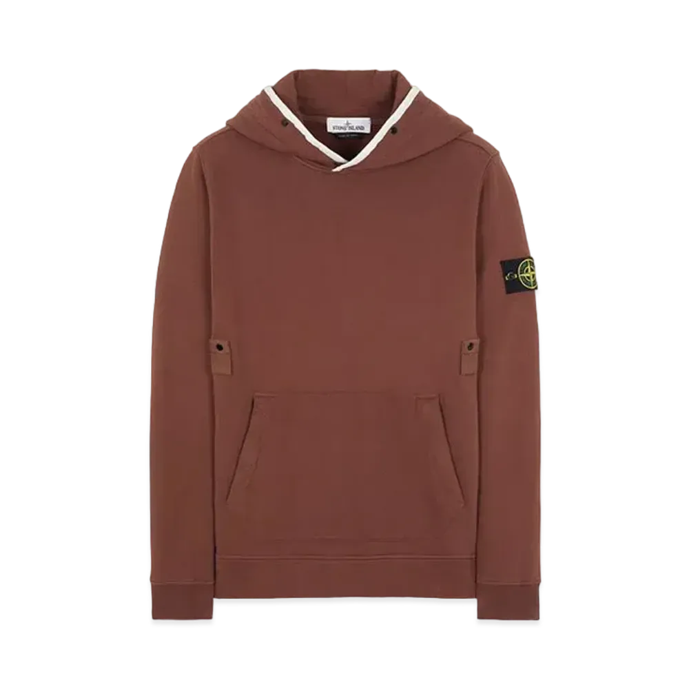 Stone Island 60620 BRUSHED COTTON FLEECE "Mahogany Brown"