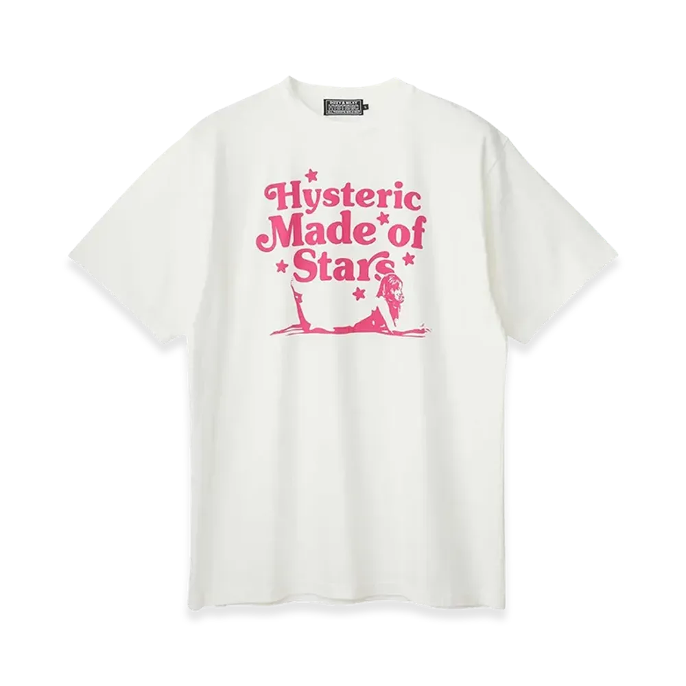 HYSTERIC GLAMOUR Made Of Stars T-Shirt "White"